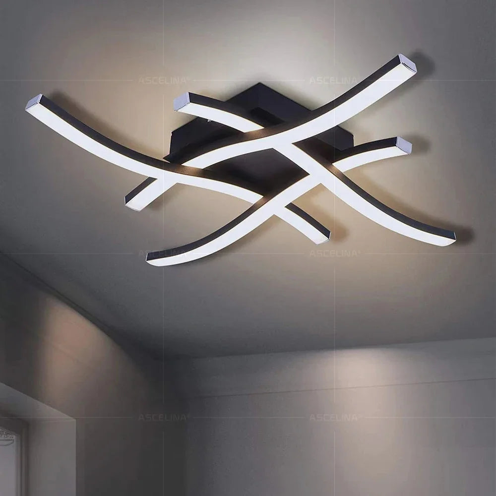 Modern LED Ceiling Light Long Wave Lamp