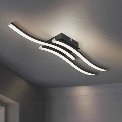 Modern LED Ceiling Light Long Wave Lamp