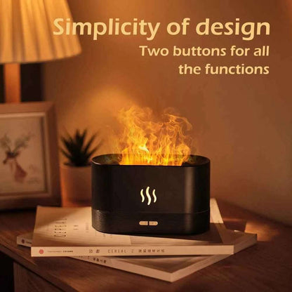 Flame Ultrasonic Aroma Diffuser Air Humidifier for Wellness and Relaxation