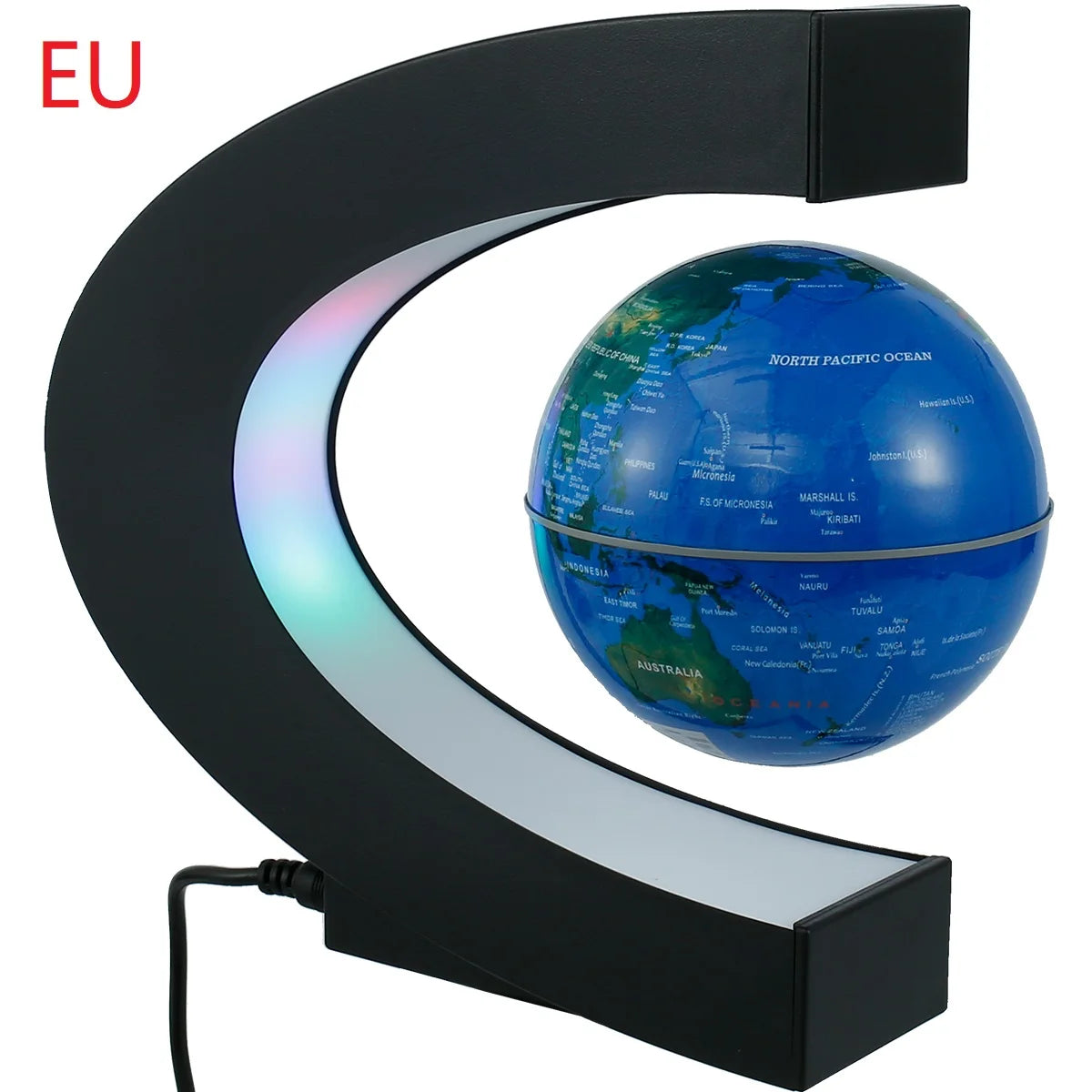 World Map Magnetic Levitation Globe LED Lamp Rotating Earth Gift