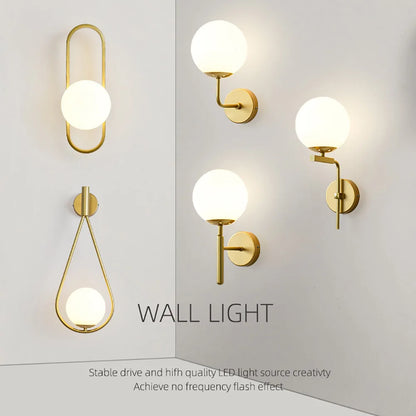 Modern LED Golden Upholstery Light