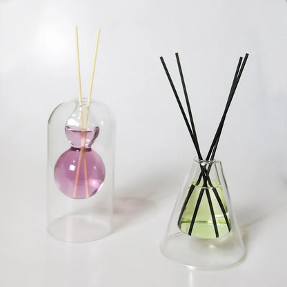 Double Layer Transparent Aromatherapy Diffuser Bottle Glass