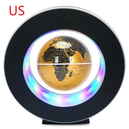 World Map Magnetic Levitation Globe LED Lamp Rotating Earth Gift